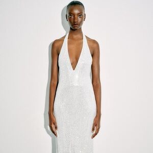 ZARA MIRRORS HALTER DRESS
SILVER